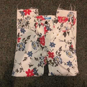show me your mummy floral distressed skinny jean